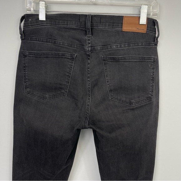 Madewell 9" High Rise Skinny Jeans in Black Sea Raw Hem Distressed Boho H2230 27 - Picture 10 of 16